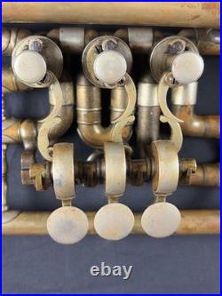 Antique Early SACHS SCHUSTER & Co. MARKNEUKIRCHEN TRUMPET with ROTARY VALVES