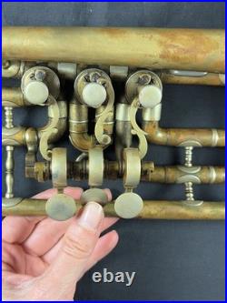 Antique Early SACHS SCHUSTER & Co. MARKNEUKIRCHEN TRUMPET with ROTARY VALVES