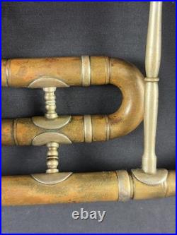 Antique Early SACHS SCHUSTER & Co. MARKNEUKIRCHEN TRUMPET with ROTARY VALVES