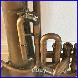 Antique French Brass Eb Alto Horn (Baritone) E. Couesnon Quillard -Lafayette