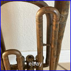 Antique French Brass Eb Alto Horn (Baritone) E. Couesnon Quillard -Lafayette