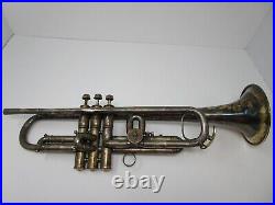 Antique J. W. York & Sons Silver Trumpet Grand Rapids MI Orig Case & Accessories