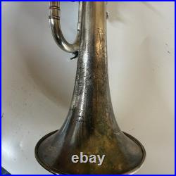 Antique Lyon & Healy Trumpet Silver Plated Made In Chicago USA With Case 1920s