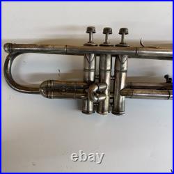 Antique Lyon & Healy Trumpet Silver Plated Made In Chicago USA With Case 1920s