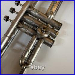 Antique Lyon & Healy Trumpet Silver Plated Made In Chicago USA With Case 1920s
