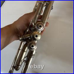 Antique Lyon & Healy Trumpet Silver Plated Made In Chicago USA With Case 1920s