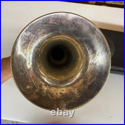 Antique Lyon & Healy Trumpet Silver Plated Made In Chicago USA With Case 1920s