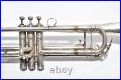 Antique Martin Handcraft Dansant Satin Silver & Gold Wash Bell Trumpet CLEAN