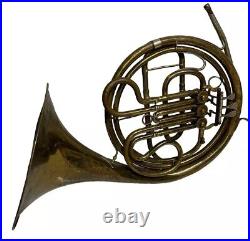 Antique french horns brass Musical Instrument Engraved alexandre