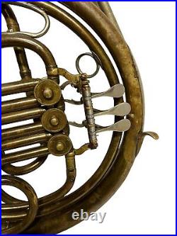 Antique french horns brass Musical Instrument Engraved alexandre