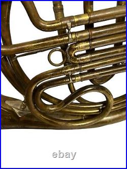 Antique french horns brass Musical Instrument Engraved alexandre