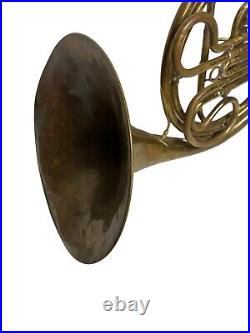 Antique french horns brass Musical Instrument Engraved alexandre