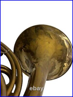 Antique french horns brass Musical Instrument Engraved alexandre