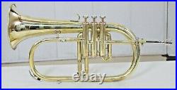 Awesome Flugelhorn brass finish BB pitch with Hard case And Mouthpiece