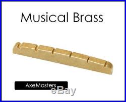 AxeMasters NO BUZZ Brass Nut made for Fender / Squier Guitar Strat Tele