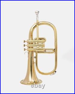 BB FlugelHorn 3 valve Brass With Hard Case and Mouthpiece