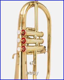 BB FlugelHorn 3 valve Brass With Hard Case and Mouthpiece