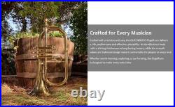 BB FlugelHorn 3 valve Brass With Hard Case and Mouthpiece