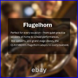 BB FlugelHorn 3 valve Brass With Hard Case and Mouthpiece