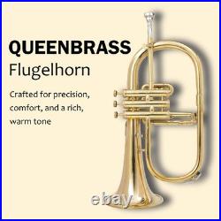 BB FlugelHorn 3 valve Brass With Hard Case and Mouthpiece