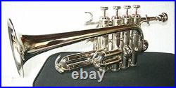 BEST GIFT FOR SON Sai Musical Piccolo Trumpet Bb Nickel Silver with Case MP