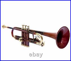 BEST PRICE DEAL BROWN BRASS PLATED Bb- Flat-Trumpet Free Hard Case+Mouthpiece