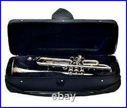 BEST PRICE DEAL Trumpet instrument CHROME BRASS Finish Bb Hard Case+ MP BRS