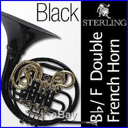 BLACK Bb/F Double FRENCH HORN Pro Quality Brand New Case and Accessories