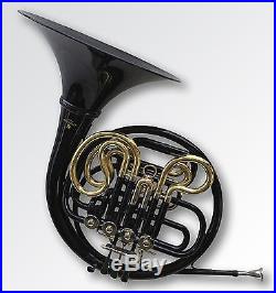 BLACK Bb/F Double FRENCH HORN Pro Quality Brand New Case and Accessories