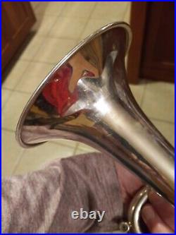 B Flat Getzen Silver Capri Trumpet with Case