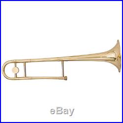 B Flat Trombone Gold Brass with Mouthpiece Case Gloves for Beginners Students