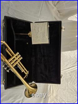 Bach Bb Standard Trumpet Lacquered Brass with Case, Mouthpiece, Sheet Music