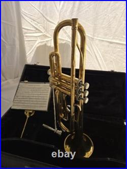 Bach Bb Standard Trumpet Lacquered Brass with Case, Mouthpiece, Sheet Music