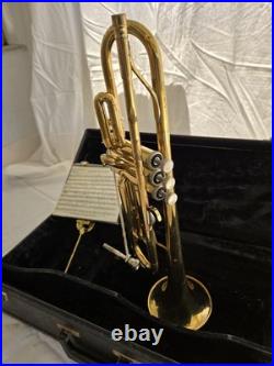 Bach Bb Standard Trumpet Lacquered Brass with Case, Mouthpiece, Sheet Music