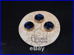 Bach Custom 24K Gold Trumpet Buttons by Noteworthy Music Products Blue Satin