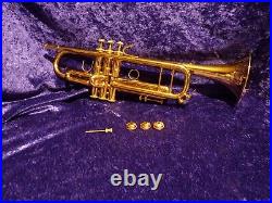 Bach Stradivarius Model 37 ML Bb Trumpet in Gold Plate. Excellent condition