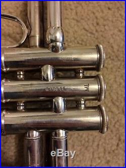 Bach Stradivarius Model 37 Silver Bb Trumpet with Case and Accessories