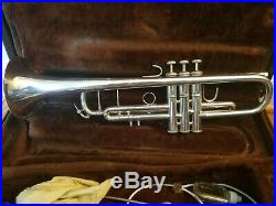 Bach Stradivarius Model 37 Silver Trumpet withcase, 3c mouthpiece