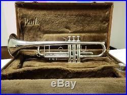 Bach Stradivarius Model 37 Trumpet in Silver color, #237492, 3C mouthiece, case