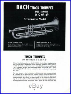 Bach Stradivarius Mount Vernon Bass Trumpet in C, B, Bb