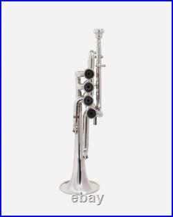 Bb/A Piccolo Trumpet Handmade Silver Look Suitable for Adult Students