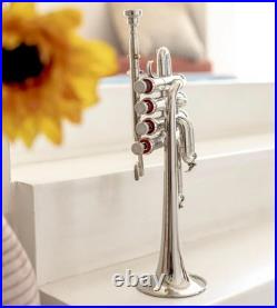 Bb/A Piccolo Trumpet Handmade Silver Look Suitable for Adult Students
