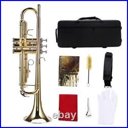 Bb Brass Trumpet Elegant Polished Appearance Brass Instrument Complete Starter