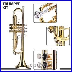 Bb Brass Trumpet Elegant Polished Appearance Brass Instrument Complete Starter