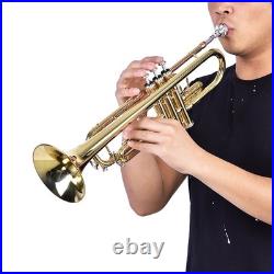 Bb Brass Trumpet Elegant Polished Appearance Brass Instrument Complete Starter