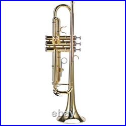 Bb Brass Trumpet Elegant Polished Appearance Brass Instrument Complete Starter Bb Brass Trumpet Elegant Polished Appearance Brass Instrument Complete Starter