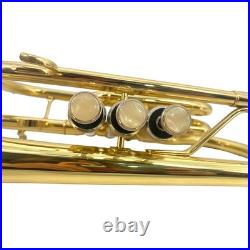 Bb Cornet Brass Gold Lacquer with Case Cleaning Kit with Gold Lacquer Lead-free