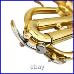 Bb Cornet Brass Gold Lacquer with Case Cleaning Kit with Gold Lacquer Lead-free