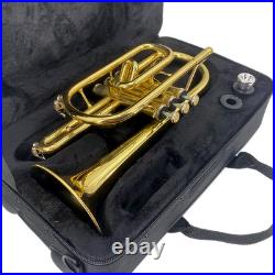 Bb Cornet Brass Gold Lacquer with Case Cleaning Kit with Gold Lacquer Lead-free