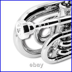 Bb Pocket Trumpet Brass Pocket Trumpet B Flat, 7C Mouthpiece, Complete Kit